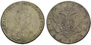 1 Ruble 俄罗斯帝国 (1721 - 1917) 銀 叶卡捷琳娜二世 (1729-1796)