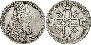 1 Ruble 俄罗斯帝国 (1721 - 1917) 銀 Peter II (1715-1730)