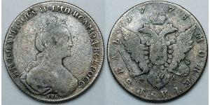 1 Ruble 俄罗斯帝国 (1721 - 1917) 銀 叶卡捷琳娜二世 (1729-1796)
