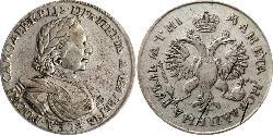 1 Rublo Impero russo (1720-1917) Argento Pietro I di Russia(1672-1725)