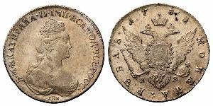 1 Rublo Impero russo (1720-1917) Argento Caterina II (1729-1796)