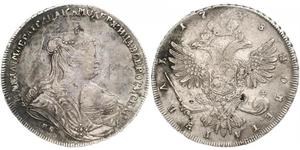 1 Rublo Impero russo (1720-1917) Argento Anna Ivanovna (1693-1740)
