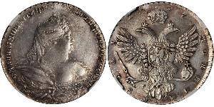 1 Rublo Impero russo (1720-1917) Argento Anna Ivanovna (1693-1740)