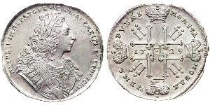 1 Rublo Impero russo (1720-1917) Argento Pietro II (1715-1730)