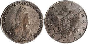 1 Rublo Impero russo (1720-1917) Argento Caterina II (1729-1796)