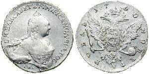 1 Rublo Impero russo (1720-1917) Argento Elisabetta I (1709-1762)