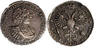 1 Rublo Impero russo (1720-1917) Argento Pietro I di Russia(1672-1725)