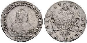 1 Rublo Impero russo (1720-1917) Argento Elisabetta I (1709-1762)