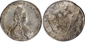 1 Rublo Impero russo (1720-1917) Argento Caterina II (1729-1796)