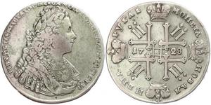1 Rublo Impero russo (1720-1917) Argento Pietro II (1715-1730)