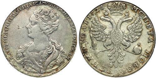 1 Rublo Impero russo (1720-1917) Argento Caterina I (1684-1727)