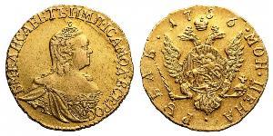 1 Rublo Imperio ruso (1720-1917) Oro Isabel I (1709-1762)