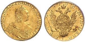 1 Rublo Impero russo (1720-1917) Oro Elisabetta I (1709-1762)