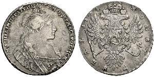 1 Rublo Imperio ruso (1720-1917) Plata Ana Yoánnovna (1693-1740)