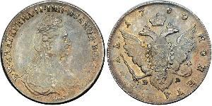 1 Rublo Imperio ruso (1720-1917) Plata Catalina II (1729-1796)