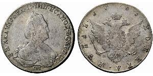 1 Rublo Imperio ruso (1720-1917) Plata Catalina II (1729-1796)