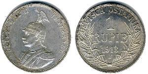 1 Rupee Afrique orientale allemande (1885-1919) Argent Wilhelm II, German Emperor (1859-1941)