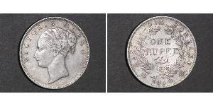 1 Rupee Compagnie anglaise des Indes orientales (1757-1858) Argent Victoria (1819 - 1901)