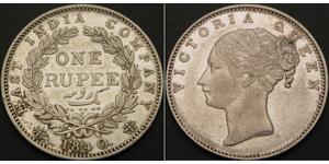 1 Rupee Inde Argent Victoria (1819 - 1901)