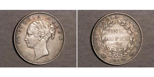 1 Rupee Inde Argent Victoria (1819 - 1901)