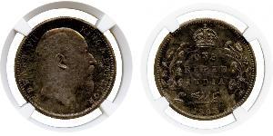 1 Rupee Raj britannique (1858-1947) Argent Édouard VII (1841-1910)