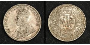 1 Rupee Raj britannique (1858-1947) Argent George V (1865-1936)