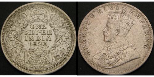 1 Rupee Raj britannique (1858-1947) Argent George V (1865-1936)