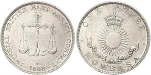 1 Rupee Impero britannico (1497 - 1949) Argento 