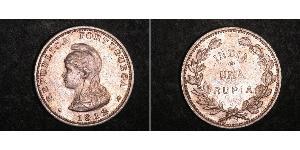 1 Rupee India portoghese (1510-1961) Argento 