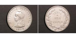 1 Rupee India portoghese (1510-1961) Argento 