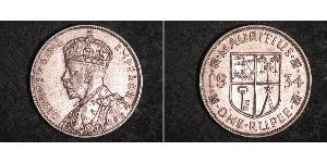 1 Rupee Mauritius (1968 - ) Argento Giorgio V (1865-1936)