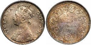 1 Rupee Raj Britannico (1858-1947) Argento Vittoria (1819 - 1901)