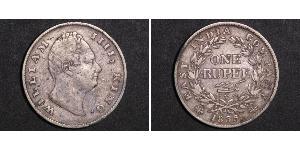 1 Rupee Raj Britannico (1858-1947) Argento Guglielmo IV (1765-1837)