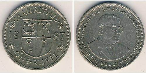 1 Rupee Mauritius (1968 - ) Copper/Nickel 
