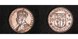1 Rupee Mauricio (1968 - ) Plata Jorge V (1865-1936)