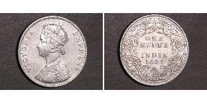 1 Rupee Raj Británico (1858-1947) Plata Victoria (1819 - 1901)