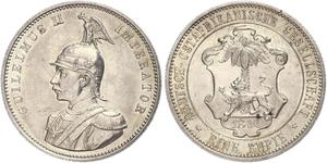 1 Rupee África Oriental Alemana (1885-1919) Plata 