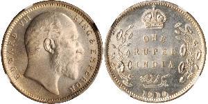 1 Rupee Britisch-Indien (1858-1947) Silber Eduard VII (1841-1910)