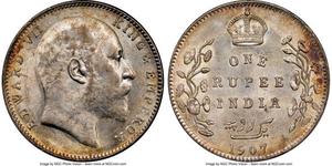 1 Rupee Britisch-Indien (1858-1947) Silber Eduard VII (1841-1910)