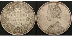 1 Rupee Britisch-Indien (1858-1947) Silber Victoria (1819 - 1901)