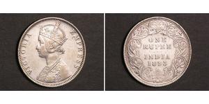 1 Rupee Britisch-Indien (1858-1947) Silber Victoria (1819 - 1901)
