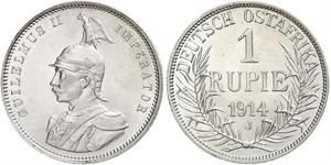 1 Rupee Deutsch-Ostafrika (1885-1919) Silber Wilhelm II, German Emperor (1859-1941)