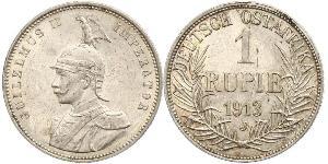 1 Rupee Deutsch-Ostafrika (1885-1919) Silber Wilhelm II, German Emperor (1859-1941)
