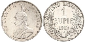 1 Rupee Deutsch-Ostafrika (1885-1919) Silber Wilhelm II, German Emperor (1859-1941)