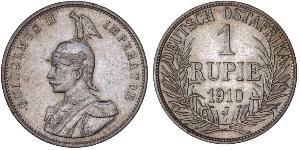 1 Rupee Deutsch-Ostafrika (1885-1919) Silber Wilhelm II, German Emperor (1859-1941)