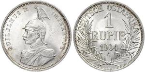 1 Rupee Deutsch-Ostafrika (1885-1919) Silber Wilhelm II, German Emperor (1859-1941)