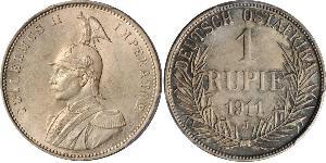 1 Rupee Deutsch-Ostafrika (1885-1919) Silber Wilhelm II, German Emperor (1859-1941)