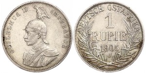 1 Rupee Deutsch-Ostafrika (1885-1919) Silber Wilhelm II, German Emperor (1859-1941)
