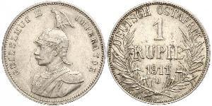 1 Rupee Deutsch-Ostafrika (1885-1919) Silber Wilhelm II, German Emperor (1859-1941)