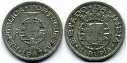1 Rupee Portugiesisch-Indien (1510-1961) Silber 
